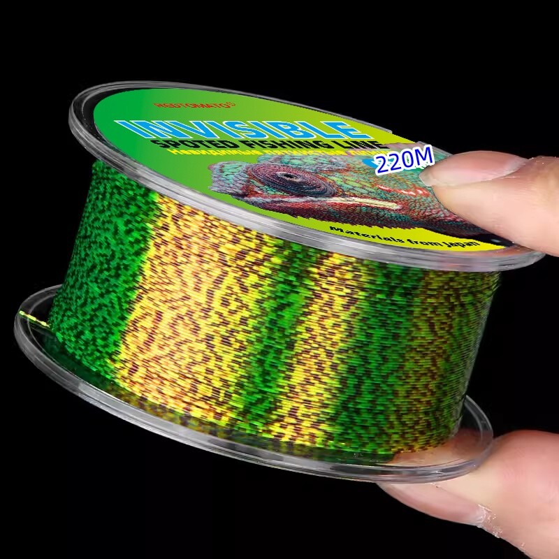 Linie de pescuit cu acoperire cu fluorocarbon, 220 de metri, monofilament, nailon, linie invizibilă de pescuit la crap.