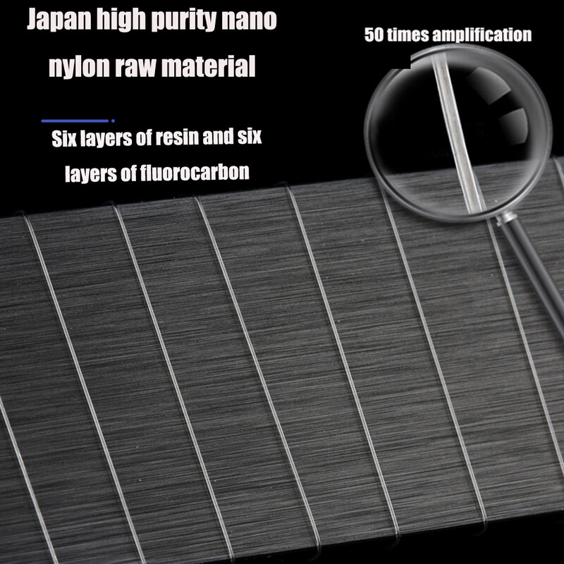 100M struna za pecanje presvučena fluorougljikom, super jaka najlonska struna za pecanje od monofilamenta, nevidljiva, lako bacanje, brzo tone