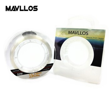 Mavllos Full Sink Fluorocarbon Fishing Line 50m 100m 100% Monofilament Carp Fishing Lines Leader Japanese Carbon Fiber Line