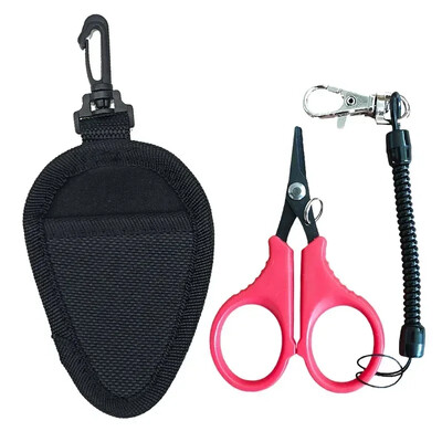 ALASICKA 1kom Višenamjenske škare za ribolov Prijenosne škare Cut Pe Pletena struna Mamac Alati uključeni kopča užeta Ribolovni pribor