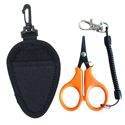 ALASICKA 1kom Višenamjenske škare za ribolov Prijenosne škare Cut Pe Pletena struna Mamac Alati uključeni kopča užeta Ribolovni pribor