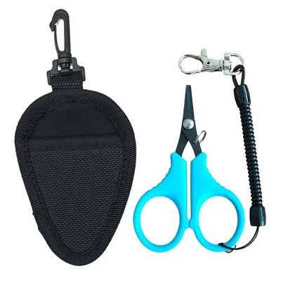 ALASICKA 1kom Višenamjenske škare za ribolov Prijenosne škare Cut Pe Pletena struna Mamac Alati uključeni kopča užeta Ribolovni pribor