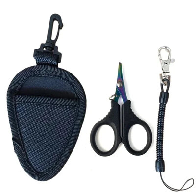 ALASICKA 1kom Višenamjenske škare za ribolov Prijenosne škare Cut Pe Pletena struna Mamac Alati uključeni kopča užeta Ribolovni pribor