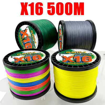 GHOTDA Big Fish pintas žvejybos valas 16 vijų 500M PE Extreme 25LBs-200LBs žvejybos pagalbiniai valai Power Sea Wire Multifilament