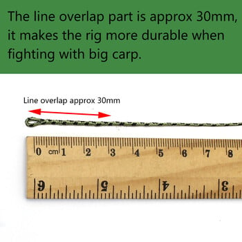 100 cm 45 λίβρες Carp Fishing Line Ready Tie Terminal Tackle Link Hook Fishing Loop Σύστημα ελικοπτέρου για εργαλεία ψαρέματος κυπρίνου