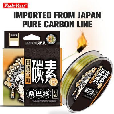 Linie de pescuit cu fluorocarbon 100% pur ZUKIBO Material premium lider din Japonia, rezistent la abraziune, lider de pescuit cu scufundare rapidă