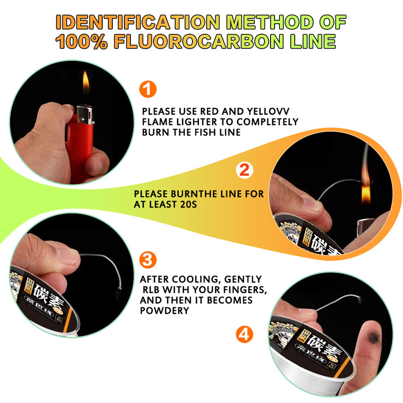 ZUKIBO 100% čisti fluorougljični strun za pecanje Vrhunski materijal za vrh iz Japana, otporan na abraziju, brzo tonući vrh za pecanje