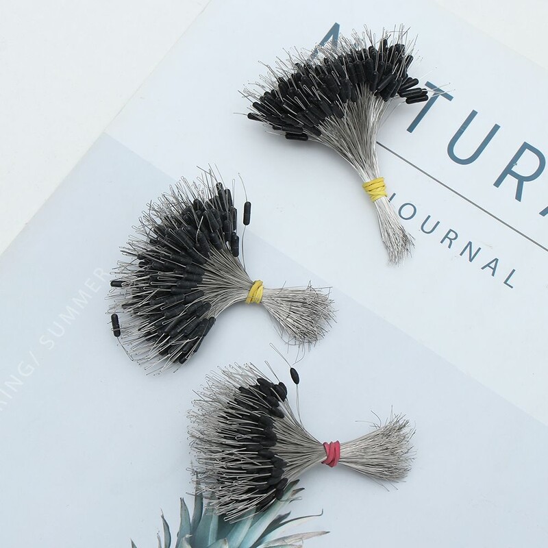 300 kom/pakiranje Crni plovak Ribolov Bobber Silikonski čep Space Bean Connector Ribolovna struna Otporni pribor za ribolov