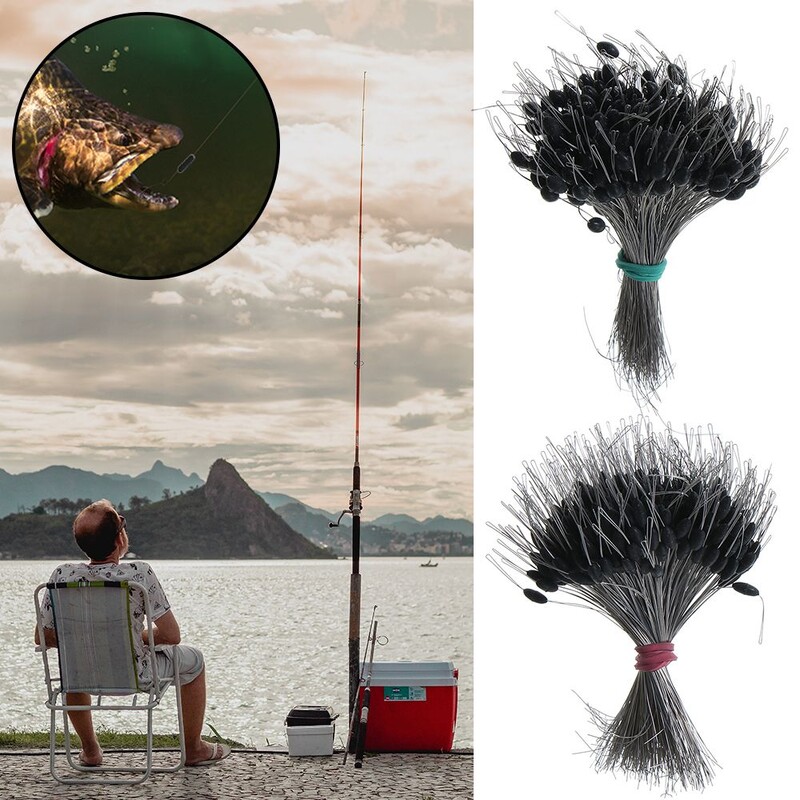 300 kom/pakiranje Crni plovak Ribolov Bobber Silikonski čep Space Bean Connector Ribolovna struna Otporni pribor za ribolov