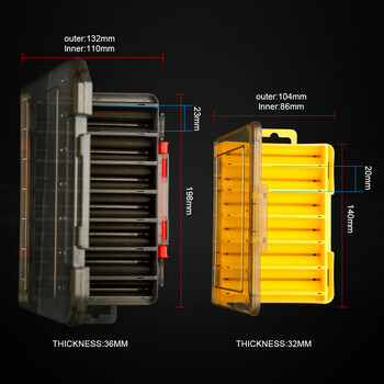 Κουτί ειδών ψαρέματος Lure Storage 14 θέσεων Διπλής όψεως Ανοιχτή θήκη Αντοχή δοχείο Δολώματα Εργαλεία Accesorios Σετ εργαλείων Pesca