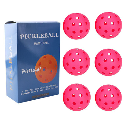 Pickleball 74mm Ανθεκτικό 40 οπών Outdoor Box 3/4/6Pcs Pickleballs Outdoor Sport For Competition Πακέτα Pickleball υψηλής ελαστικότητας