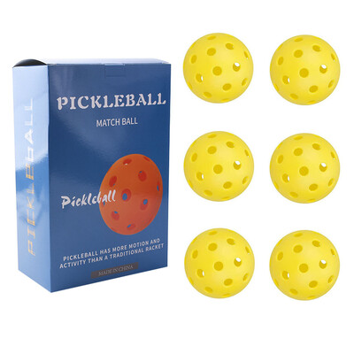Pickleball 74mm Ανθεκτικό 40 οπών Outdoor Box 3/4/6Pcs Pickleballs Outdoor Sport For Competition Πακέτα Pickleball υψηλής ελαστικότητας