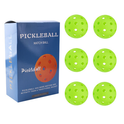 Pickleball 74mm Ανθεκτικό 40 οπών Outdoor Box 3/4/6Pcs Pickleballs Outdoor Sport For Competition Πακέτα Pickleball υψηλής ελαστικότητας
