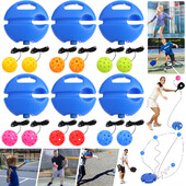 Pickleball treniruočių pagalbinės bazės su elastine virvele Ball Profesionalus Pickleball treniruoklis, savarankiškas atšokimo treniruoklis