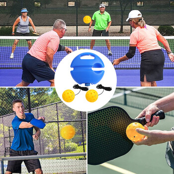 Pickleball Помощни средства за обучение Основи с еластична въжена топка Професионален инструмент за тренировка Pickleball Self-Duty Rebound Pickleball Trainer