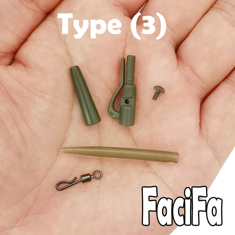 10 kompleta pribora za pecanje šarana Stezaljka za olovu Brza izmjena Okretni rep Gumeni rukavi protiv zapetljanja Oprema za šarana Grubi pribor za pecanje