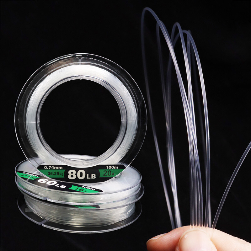 50/100M najlonsko uže za morski ribolov 30-180LB prozirno 10-82KG jaka vučna sila Pod-uže Pribor za morski ribolov s brodova