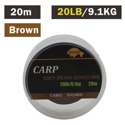 20m materiál na lov kaprov, pletená rybárska niť na lov kaprov, pletená rybárska niť na montáž na lov kaprov, nie olovená