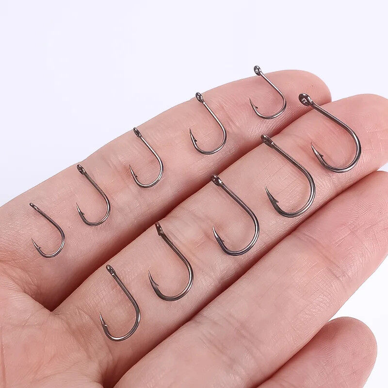 70 ks rybárskych háčikov z vysoko uhlíkovej ocele s ostnatým hákom na ryby pre slanovodný rybolov, sladkovodné rybárske vybavenie, rybárske príslušenstvo 3#-12#