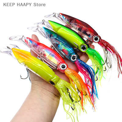 1 ΤΕΜ 44g 23,5cm Sea Fishing Long Shot Big Octopus Squid Bait Luya Bait Ψεύτικο δόλωμα με γένια Πλαστικό δόλωμα καλαμαριού