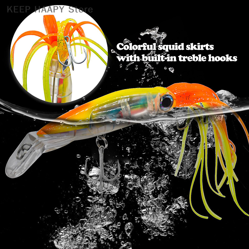 1 KOM 44 g 23,5 cm morski ribolov Long Shot Big Octopus Lignje mamac Luya mamac lažni mamac s bradom plastični mamac za lignje