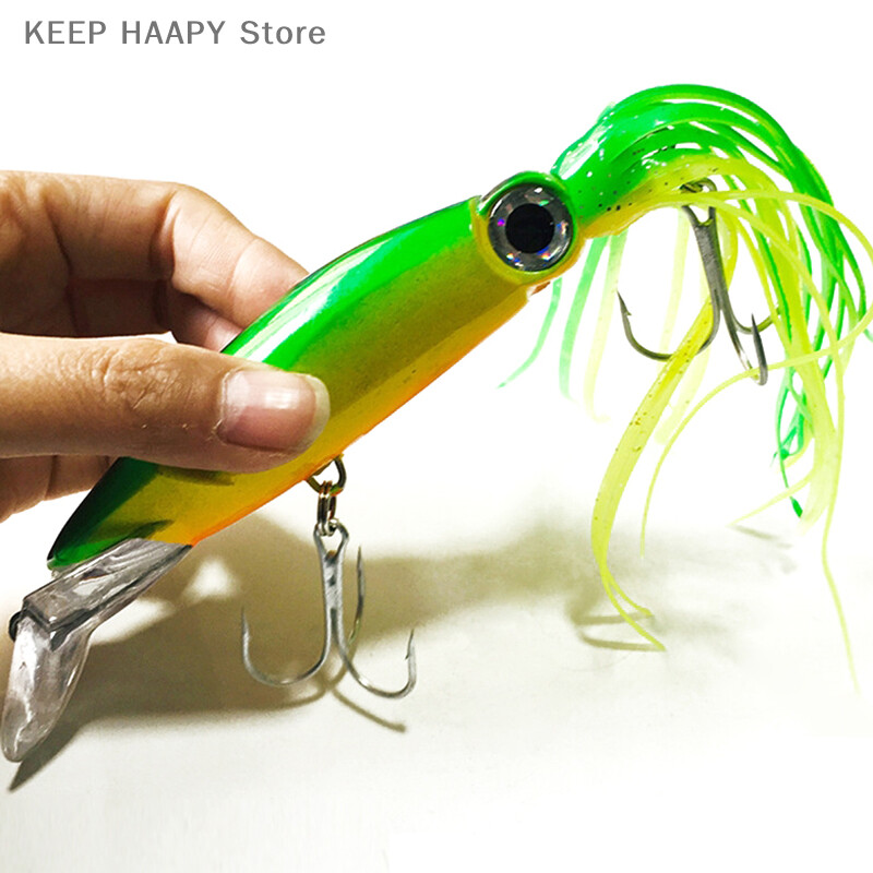 1 KOM 44 g 23,5 cm morski ribolov Long Shot Big Octopus Lignje mamac Luya mamac lažni mamac s bradom plastični mamac za lignje