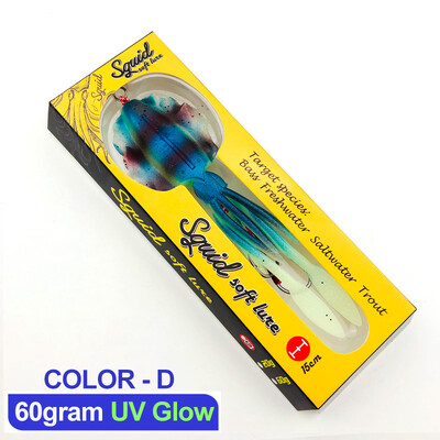 1PCS 60G Джиги с глава на октопод 15 см за риболов с лодка Дълбоководен риболов Джиги за калмари Биомиметични меки примамки Риболовни аксесоари Оборудване