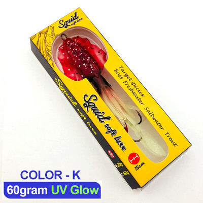 1PCS 60G Джиги с глава на октопод 15 см за риболов с лодка Дълбоководен риболов Джиги за калмари Биомиметични меки примамки Риболовни аксесоари Оборудване