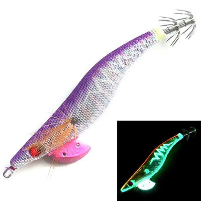 Glow Wood Shrimp Svjetleći mamac Squid Jigs s Hobotnica Squid Jig Kukama Sipa Noctilucent Light Mamac za ribolov Veličina 3,5#/21g