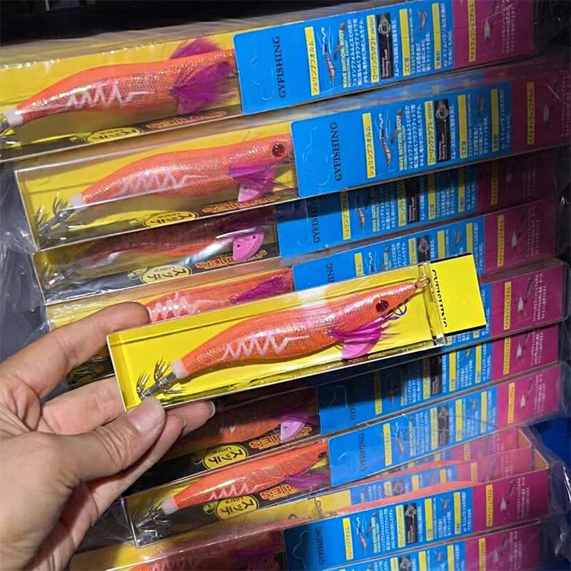 Glow Wood Shrimp Svjetleći mamac Squid Jigs s Hobotnica Squid Jig Kukama Sipa Noctilucent Light Mamac za ribolov Veličina 3,5#/21g