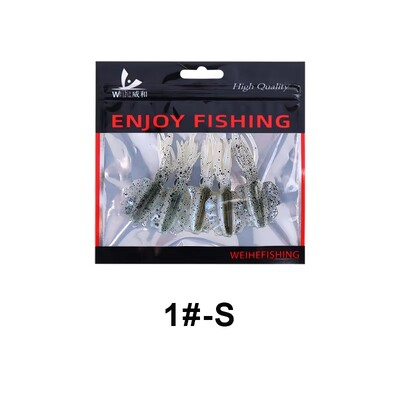 WEIHE (5 ks) 7 cm/2 g 10,5 cm/7 g mäkká rybárska návnada na chobotnice, realistická rybárska návnada na chobotnice, TPE, do slanej vody