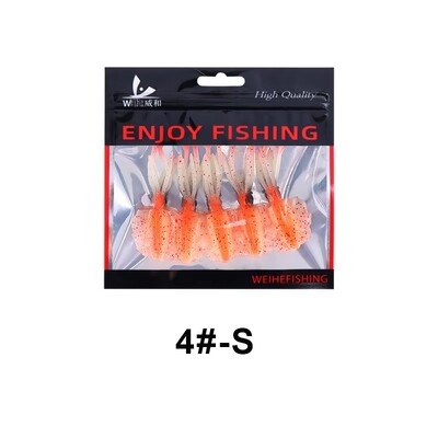 WEIHE (5 ks) 7 cm/2 g 10,5 cm/7 g mäkká rybárska návnada na chobotnice, realistická rybárska návnada na chobotnice, TPE, do slanej vody