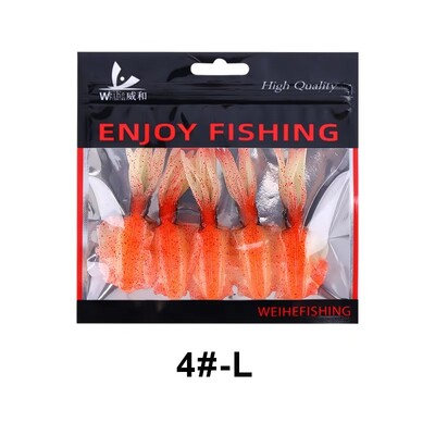 WEIHE (5 ks) 7 cm/2 g 10,5 cm/7 g mäkká rybárska návnada na chobotnice, realistická rybárska návnada na chobotnice, TPE, do slanej vody