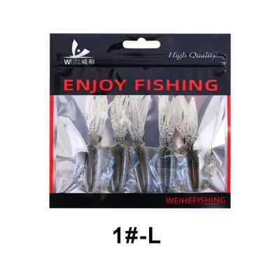 WEIHE (5 ks) 7 cm/2 g 10,5 cm/7 g mäkká rybárska návnada na chobotnice, realistická rybárska návnada na chobotnice, TPE, do slanej vody