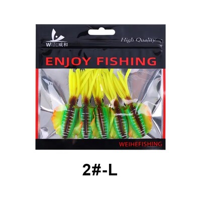 WEIHE (5 ks) 7 cm/2 g 10,5 cm/7 g mäkká rybárska návnada na chobotnice, realistická rybárska návnada na chobotnice, TPE, do slanej vody