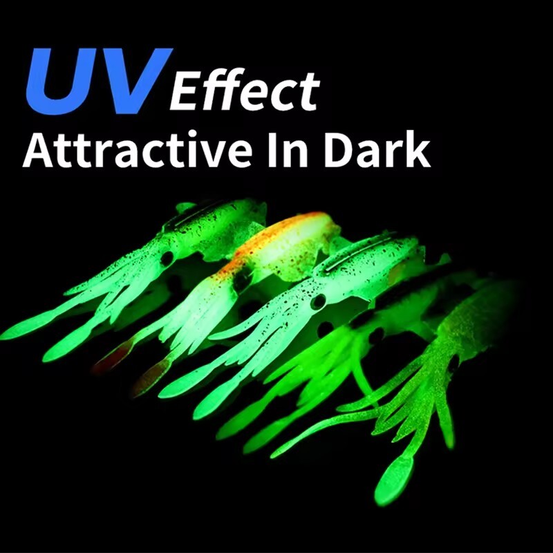 WEIHE (5 ks) 7 cm/2 g 10,5 cm/7 g mäkká rybárska návnada na chobotnice, realistická rybárska návnada na chobotnice, TPE, do slanej vody