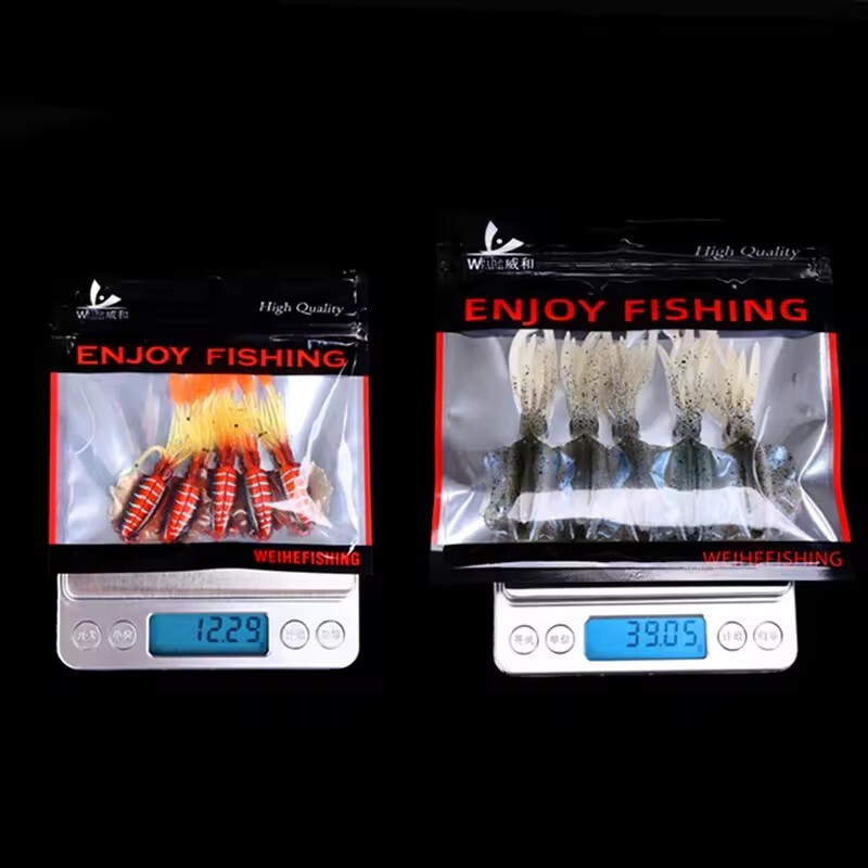 WEIHE (5 ks) 7 cm/2 g 10,5 cm/7 g mäkká rybárska návnada na chobotnice, realistická rybárska návnada na chobotnice, TPE, do slanej vody