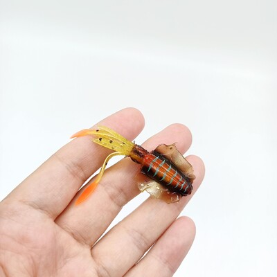 DUODUOYU 1 ks mini mäkká rybárska návnada na chobotnice 6 cm 2 g svietiace UV jigy na chobotnice pre sladkovodný rybolov, návnada, wobler, rybárske potreby