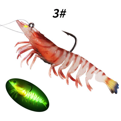 Šablone s olovnom glavom Mekani mamac za ribolov račića Svjetleći umjetni silikonski mamci s priborom za udice za slatku vodu