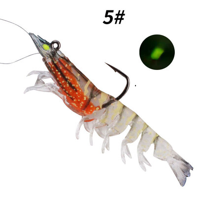 Šablone s olovnom glavom Mekani mamac za ribolov račića Svjetleći umjetni silikonski mamci s priborom za udice za slatku vodu