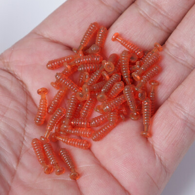 100 buc momeală coadă cu vâsle de pescuit momeală dwim jig mini pește mic momeală pescuit 1 cm 1,5 cm multicolor