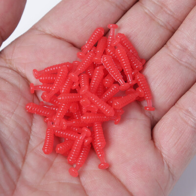 100 buc momeală coadă cu vâsle de pescuit momeală dwim jig mini pește mic momeală pescuit 1 cm 1,5 cm multicolor