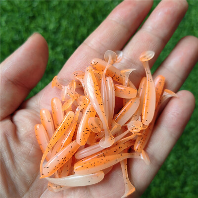 MUKUN 10KOM Mikro mekani mamci za ribolov 3,5 cm 4 cm 5 cm T-rep mamac s crvom Mali umjetni mamac Jig vobleri Pribor za pecanje bas štuke