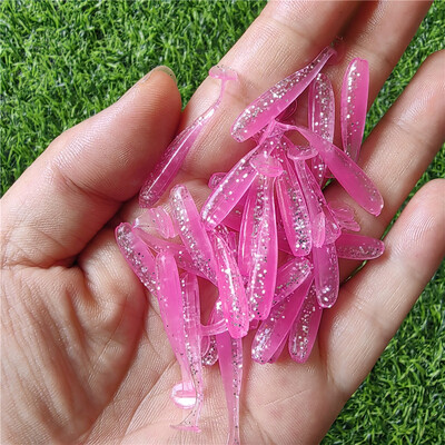 MUKUN 10KOM Mikro mekani mamci za ribolov 3,5 cm 4 cm 5 cm T-rep mamac s crvom Mali umjetni mamac Jig vobleri Pribor za pecanje bas štuke