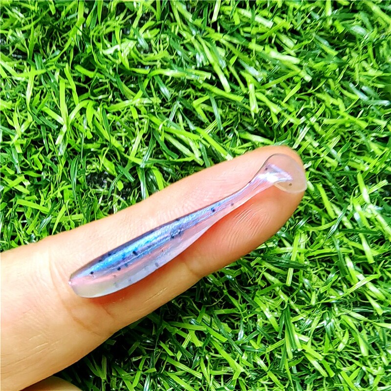 MUKUN 10KOM Mikro mekani mamci za ribolov 3,5 cm 4 cm 5 cm T-rep mamac s crvom Mali umjetni mamac Jig vobleri Pribor za pecanje bas štuke