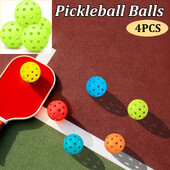 4PCS 40 дупки Pickleballs Balls Висока еластичност и издръжливи Pickleballs за спортна игра на открито за всички стилове Pickleball Paddles