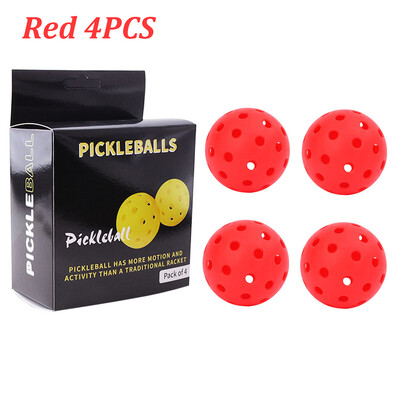 4PCS 40 дупки Pickleballs Balls Висока еластичност и издръжливи Pickleballs за спортна игра на открито за всички стилове Pickleball Paddles