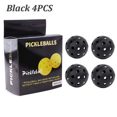 4PCS 40 дупки Pickleballs Balls Висока еластичност и издръжливи Pickleballs за спортна игра на открито за всички стилове Pickleball Paddles
