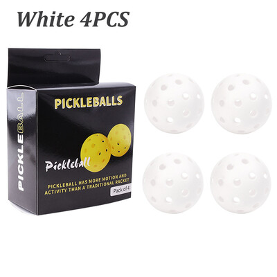 4PCS 40 дупки Pickleballs Balls Висока еластичност и издръжливи Pickleballs за спортна игра на открито за всички стилове Pickleball Paddles
