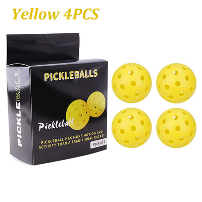 4PCS 40 дупки Pickleballs Balls Висока еластичност и издръжливи Pickleballs за спортна игра на открито за всички стилове Pickleball Paddles